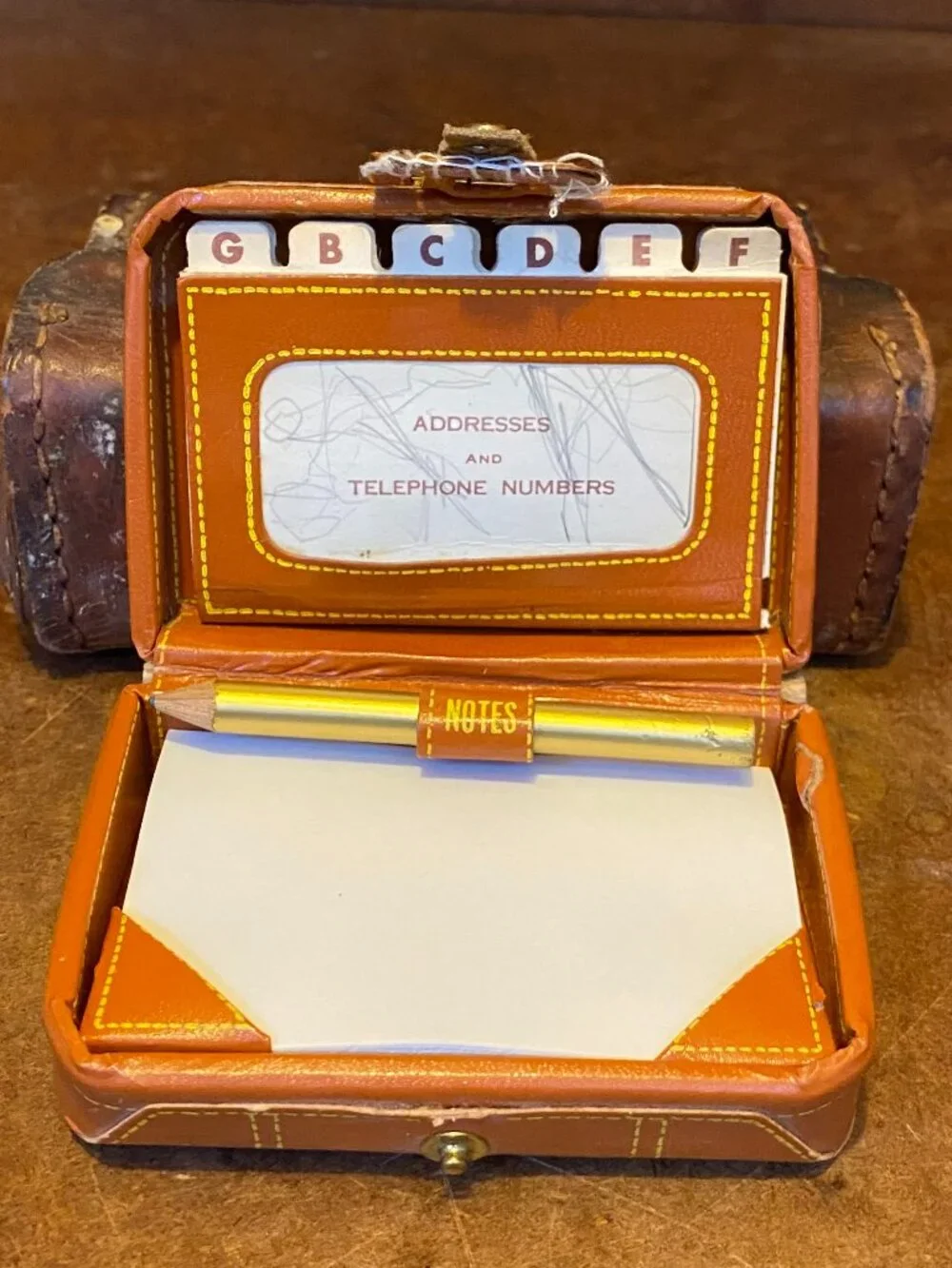 Vintage Miniature Suitcase Address Telephone Number Notepad Handmade Hayward CA